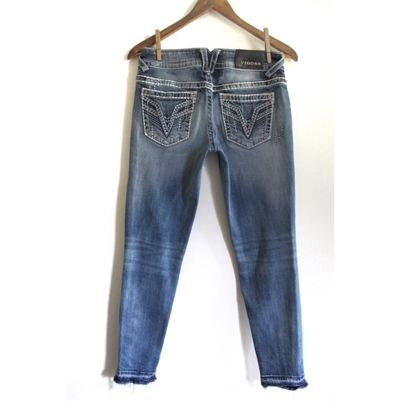 Vigoss Heavily Embellished The Chelsea Skinny Jeans 3 / 4 Preowned - Picture 8 of 12